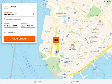 SIXT rent. share. ride. plus. screenshot