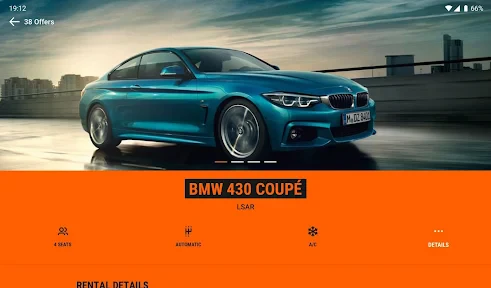 SIXT rent. share. ride. plus. screenshot