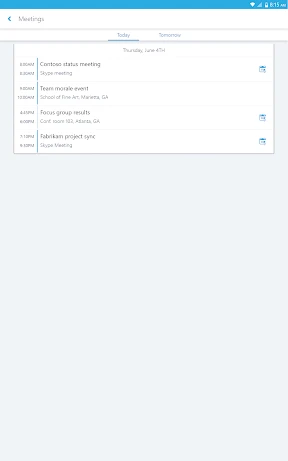 Skype for Business for Android screenshot