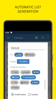 SmartPack - packing lists screenshot 2