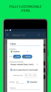 SmartPack - packing lists screenshot 3
