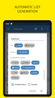 SmartPack - packing lists screenshot 7