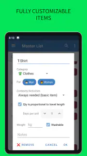 SmartPack - packing lists screenshot 8
