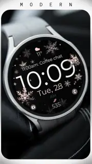 Snowflake rose gold watch face screenshot 4
