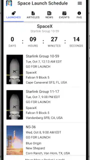 Space Launch Schedule screenshot 7