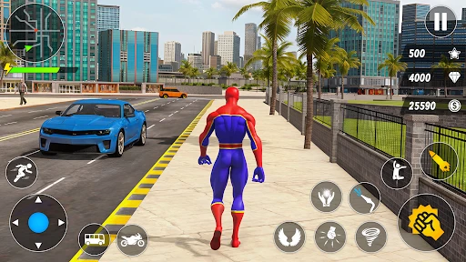 Spider Robot Hero Car Games screenshot