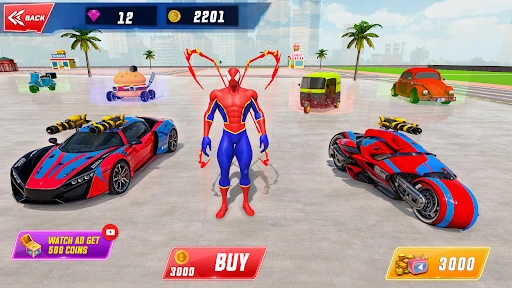 Spider Robot Hero Car Games screenshot