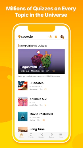 Sporcle screenshot
