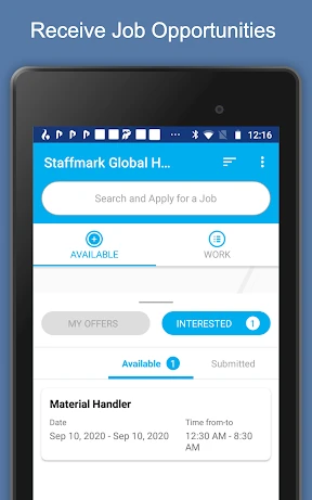 Staffmark WorkNOW screenshot