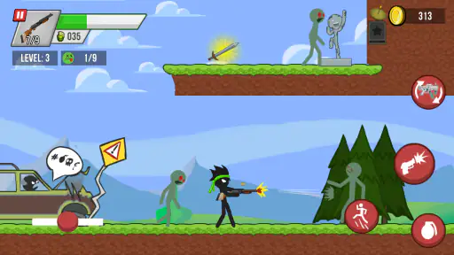 Stick vs Zombies: Platformer screenshot 1