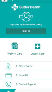 Sutter Health My Health Online screenshot 1