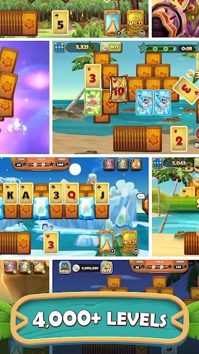 Tiki Solitaire TriPeaks screenshot