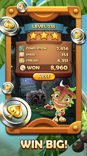 Tiki Solitaire TriPeaks screenshot