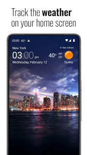 Transparent clock and weather screenshot 1