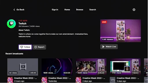 Twitch: Live Streaming screenshot
