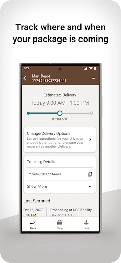 UPS screenshot
