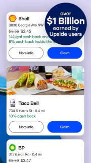Upside: Cash Back - Gas & Food screenshot 2
