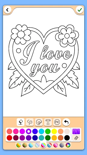 Valentines love coloring book Game Download - ViaAPK