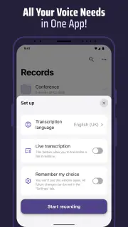 Voice & Transcribe - QuickVox screenshot 1