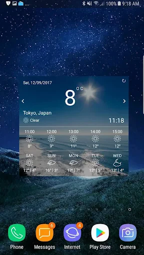 Weather app screenshot