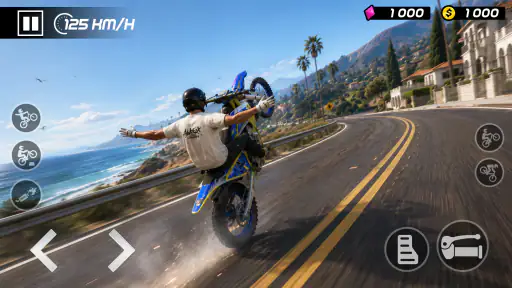 Wheelie Stunt Moto 3D screenshot 2