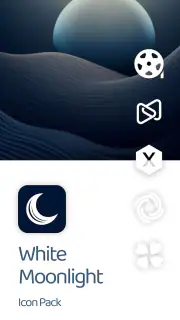 White Moonlight Icon Pack screenshot 1
