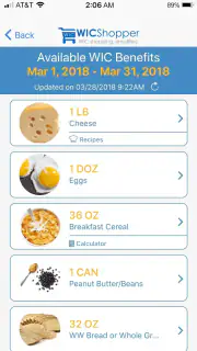 WICShopper screenshot 2