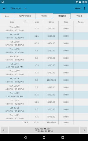 Work Log Pro screenshot