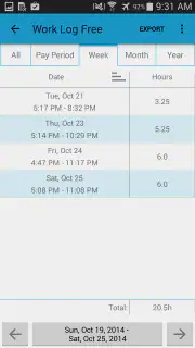 Work Log Pro screenshot 5