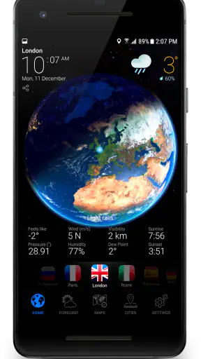 3D EARTH - prévisions météo screenshot