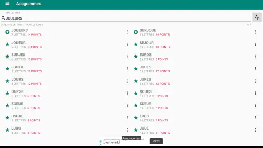 Alphagram-R : Anagrammes screenshot 6