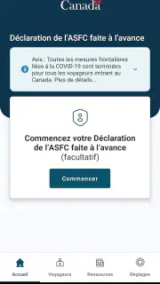 ArriveCAN screenshot 1