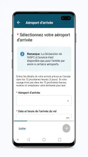 ArriveCAN screenshot 2