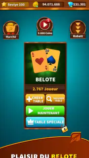 Belote - Rami Online HD screenshot 2