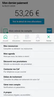 Caf - Mon Compte screenshot 2