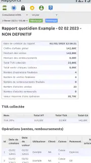 Caisse enregistreuse en ligne screenshot 2