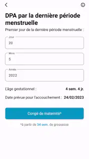 Calculateur Obstétrique screenshot 2