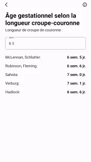 Calculateur Obstétrique screenshot 5