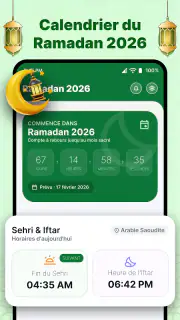Calendrier Ramadan 2026 Ftour screenshot 1