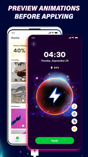 Charge batterie animation 4D screenshot