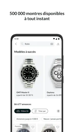 Chrono24 | Montres de luxe screenshot