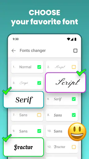 Clavier de polices -Polices Aa screenshot