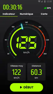 Compteur de Vitesse GPS - km/h screenshot 2