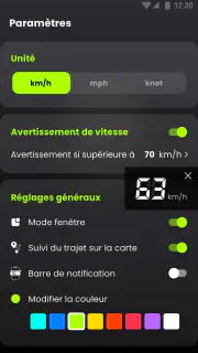 Compteur de Vitesse GPS - km/h screenshot 4