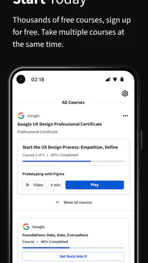 Coursera : carrière améliorée screenshot