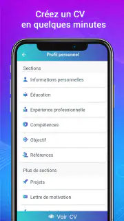 Créer CV, Lettre de motivation screenshot 2