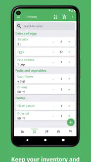 Cuisine: Inventaire & recettes screenshot 2