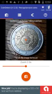 Détecteur de pièces en euros screenshot 1