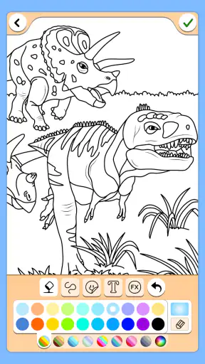 Dinosaures jeu de couleur screenshot