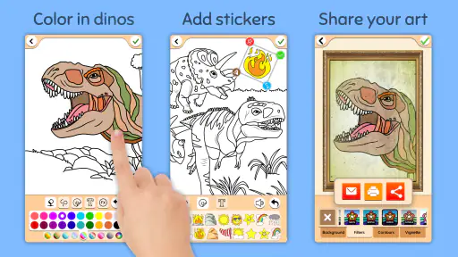 Dinosaures jeu de couleur screenshot